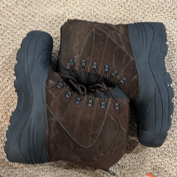 Quest Men Snow Boots Thinsulate Ultra Insulated Leather Lace Up Brown SZ 11